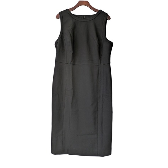 J. Crew Sheath Dress in 4 Season Stretch Sleeveless Size 16 Black NWT $228 BK699 - Picture 1 of 7